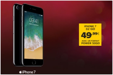 Bon plan de Noël : iPhone 7 à 49.99 euros chez SFR