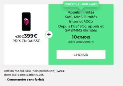 Iphone 7 chez RED by SFR
