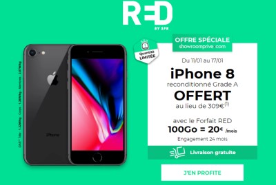 Vente privée RED iphone 8 offert 
