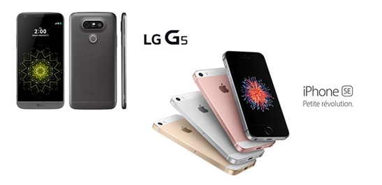 LG G5 vs iPhone SE : Lequel allez-vous acheter ?