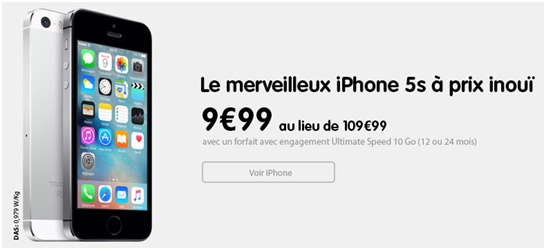 L’iPhone 5S à prix inouï chez NRJ Mobile !