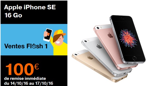 iPhone SE : Orange vous offre une remise de 100euros ce Week-end