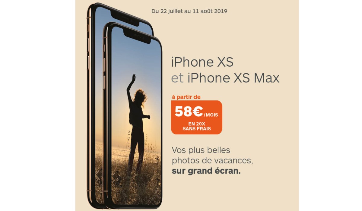 Les iPhones XS et XS Max éligibles au paiement en 20x sans frais chez Boulanger !
