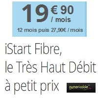 Derniers jours pour profiter de l'offre iStart internet, téléphone illimité et TNT à 19.90€ chez Numericable !