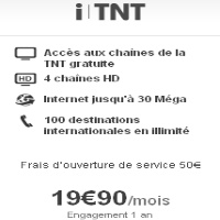 Zoom sur l'offre Internet iTNT à 19.90euros de Numericable