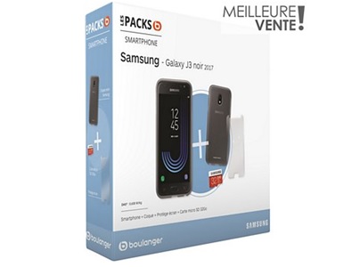 Un pack spécial chez Boulanger : Galaxy J3 2017 avec de nombreux accessoires