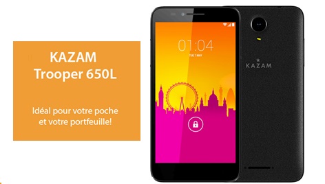 Kazam Trooper 650L, un Smartphone 4G doté d'un écran 5'' à prix Free