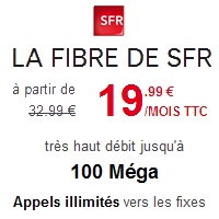 Bon plan SFR : Une offre Fibre à moins de 20€ pendant 12 mois