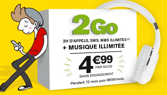 Le forfait sans engagement La Poste Mobile avec 2Go à moins de 5 euros prolongé