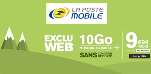 La promo à VIE spéciale Musique illimitée de La Poste Mobile continue !