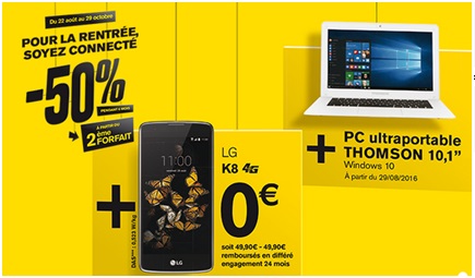 Bon plan : LG K8 et Mini PC Thomson offerts avec un forfait La Poste Mobile