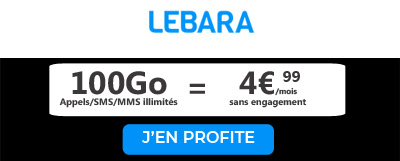 forfait lebara mobile 100Go