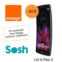 LG G Flex 2 Platinium en exclu chez Orange et sa marque Low Cost Sosh jusqu ‘au 15 Mai 2015 !