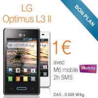Bon plan M6 Mobile :  Le LG L3 II en promotion avec un forfait bloqué !