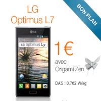 Bon plan Orange : Le LG Optimus L7 à 1€ avec un forfait Origami Zen