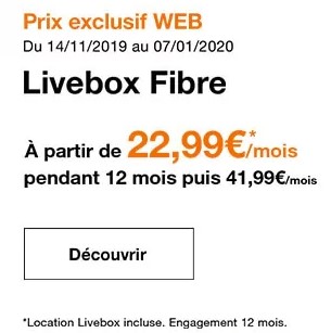 Livebox fibre promo