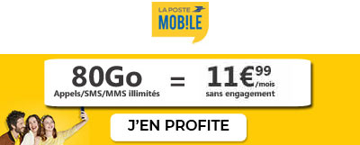 Forfait 80 go La poste mobile