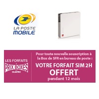 Un forfait 2H SMS/MMS illimités offert chez la Poste Mobile !