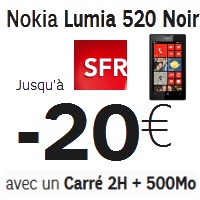 Les Summer Deals SFR.FR : Le Nokia Lumia 520 en promotion !