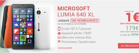 Le Lumia 640 XL en promo chez Coriolis !