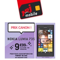Bon plan NRJ Mobile : Le Nokia Lumia 735 à prix canon avec un forfait 4G 2Go !
