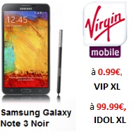 Le Samsung Galaxy Note 3 en promotion à partir de 0.99€ chez Virgin Mobile !