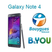 Le Samsung Galaxy Note 4 disponible chez Bouygues Telecom et B&You !