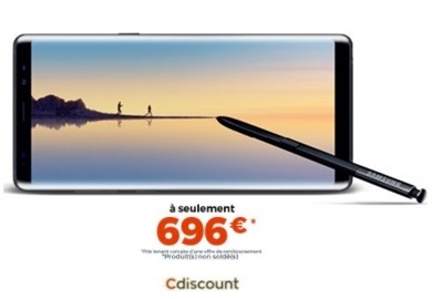 Bon plan : le Samsung Galaxy Note 8 à 696 euros chez Cdiscount