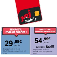 NRJ Mobile : Une nouvelle série limitée spéciale Europe et remise exceptionnelle de 10€ sur le forfait 4G 10Go !