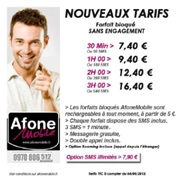 La baisse de prix des forfaits mobiles bloqués sans engagement continue chez Afone Mobile