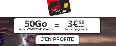 Forfait mobile 50 go NRJ Mobile moins de 4?
