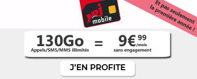 Forfait 130 Go de NRJ Mobile