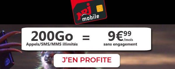Forfait 200Go NRJ Mobile