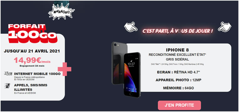 forfait 100go avec iPhone 8