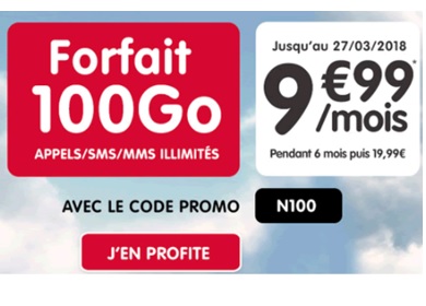 Nouvelle série limitée 100Go à 9.99 euros chez NRJ Mobile 
