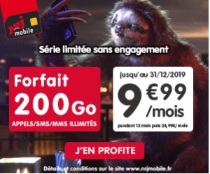 Forfait NRJ Mobile 200Go 