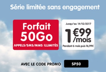 Nouvelle Vente Privée NRJ Mobile : une série limitée 50Go à 1.99 euros