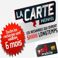 NRJ mobile vous propose des cartes prépayées valables 6 mois 