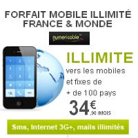 Le forfait Mobile illimité Monde est disponible chez Numericable