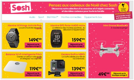 Noël : Les bonnes idées cadeaux high-tech de Sosh !