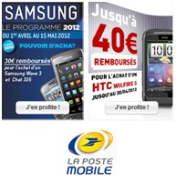 Remises exclusives sur les téléphones chez La Poste Mobile