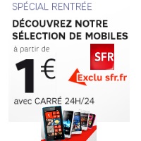 Bon plan mobile SFR : Nouvelle opération spéciale rentrée !