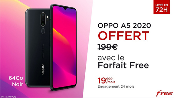 Vente Privée Free Oppo A5 2020