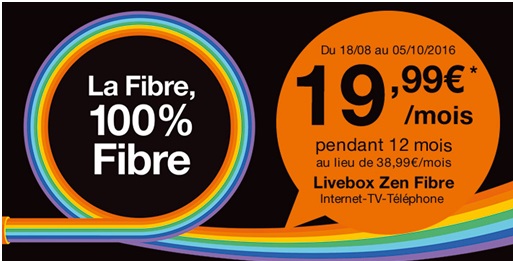 Internet : les offres Livebox fibre Orange en promo à partir de 19.99 euros
