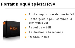 Un forfait  mobile spécial RSA chez Orange