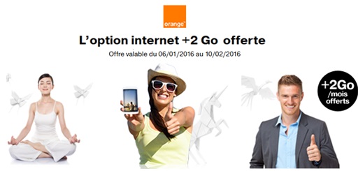 Dernier jour : option internet 2Go offerte avec votre forfait Orange !