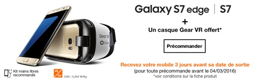 Précommandez les nouveaux Samsung Galaxy S7 et S7 edge chez Orange !