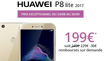 Bonne affaire : le Huawei P8 lite 2017 à moins de 200 euros avec l'opérateur Free Mobile