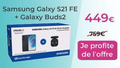 Pack Samsung Galaxy S21 FE 5G sur Boulanger