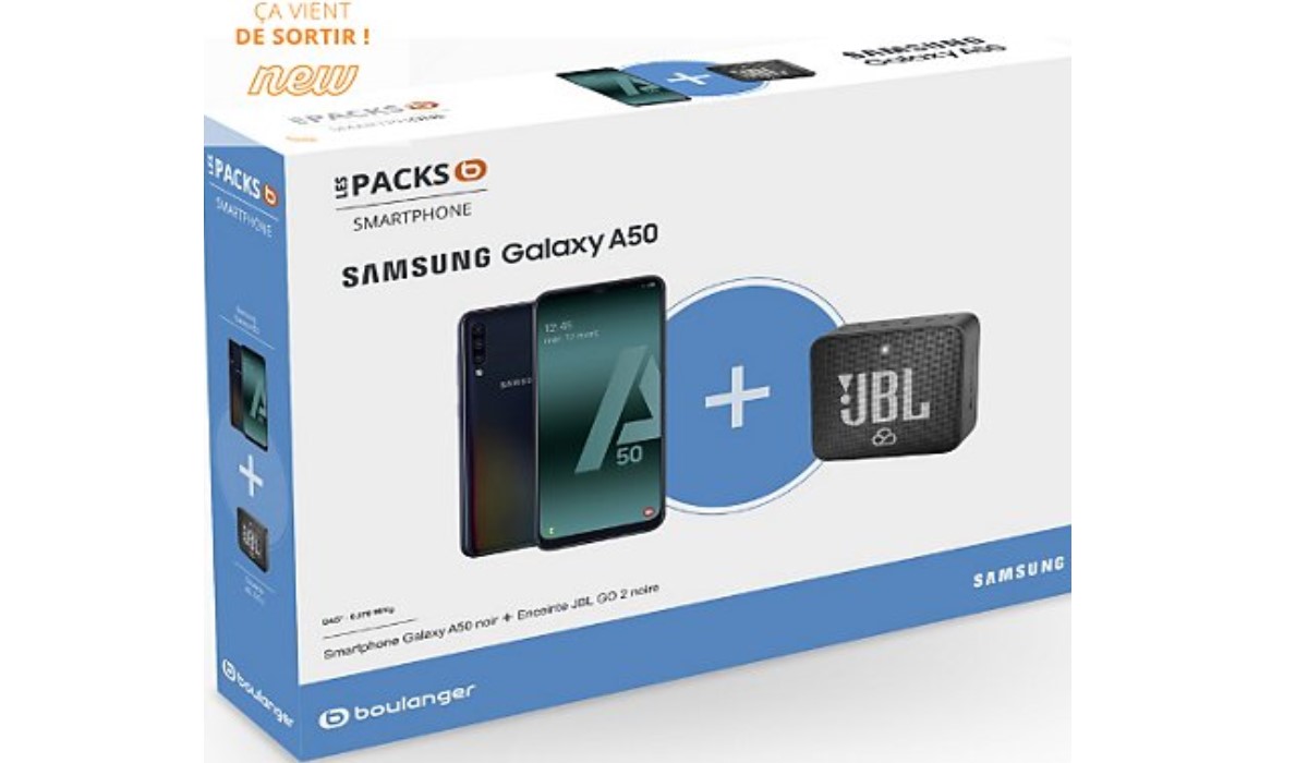 Bon plan du jour : Le pack Samsung Galaxy A50 avec une enceinte offerte chez Boulanger